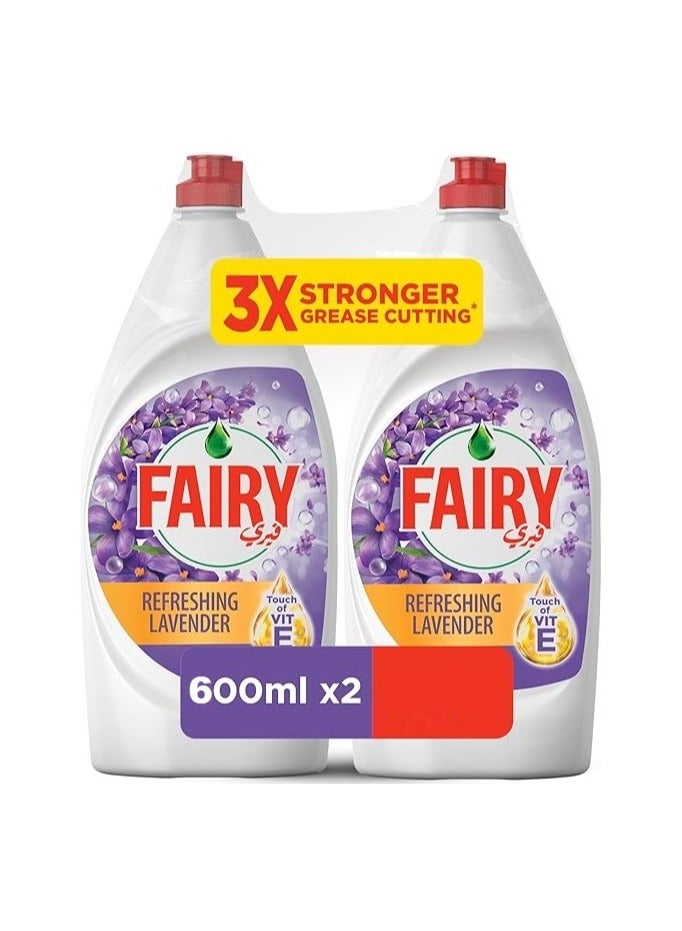 Fairy Dishwashing Liquid Refreshing Lavender 600ml Pack of 2