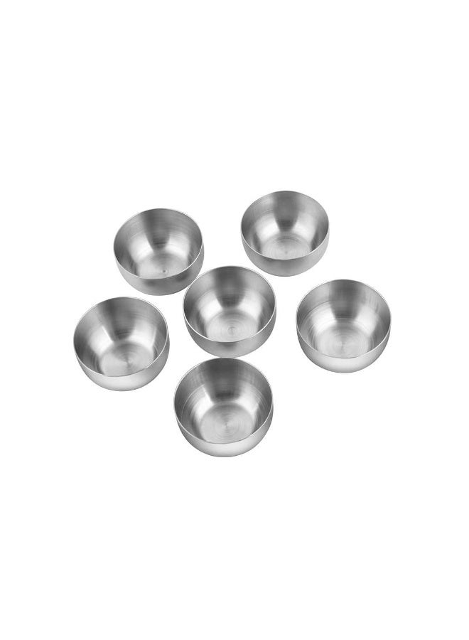 Shri & Sam Majestic Stainless Steel Small Bowl 6 Pieces, 8 cm - Image 3