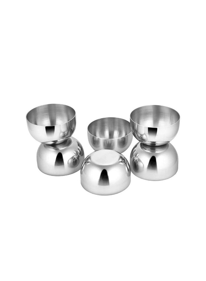 Shri & Sam Majestic Stainless Steel Small Bowl 6 Pieces, 8 cm - Image 1