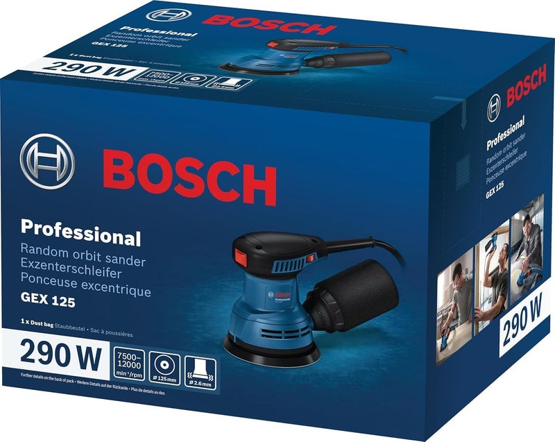 BOSCH Gex 125 Professional Random Orbit Sander, 0 601 3A8 0L0 - Image 3