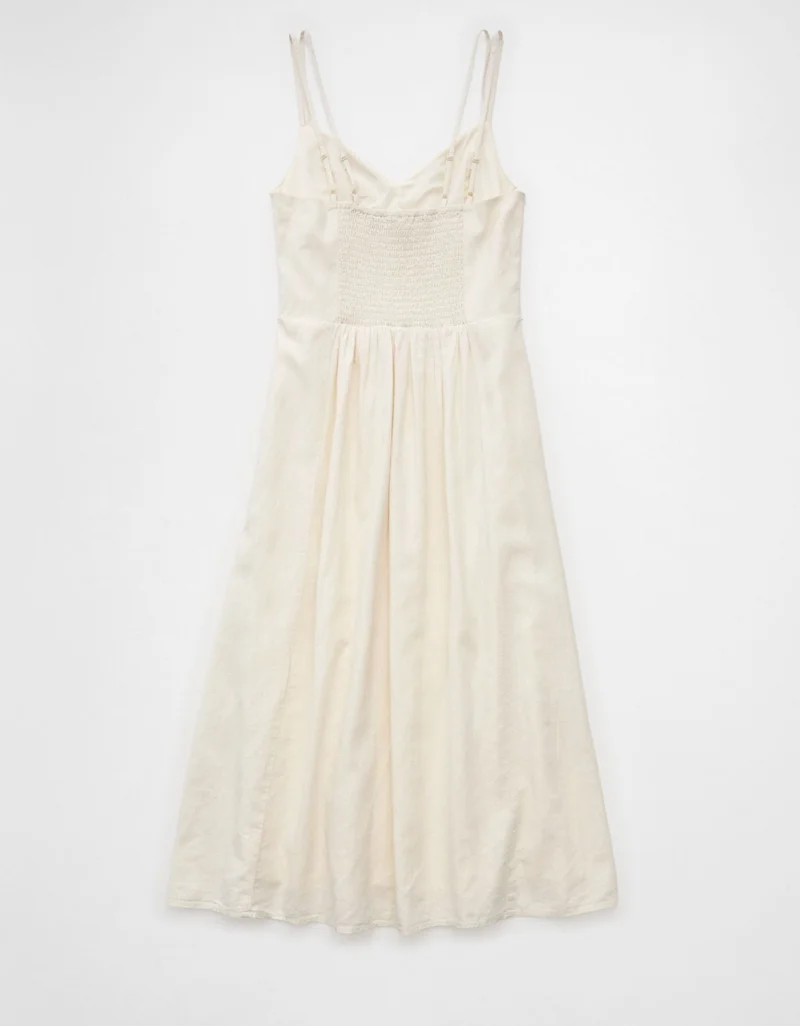 American Eagle  AE Hanky Hem Tie-Strap Midi Dress for Women | Best Price UAE