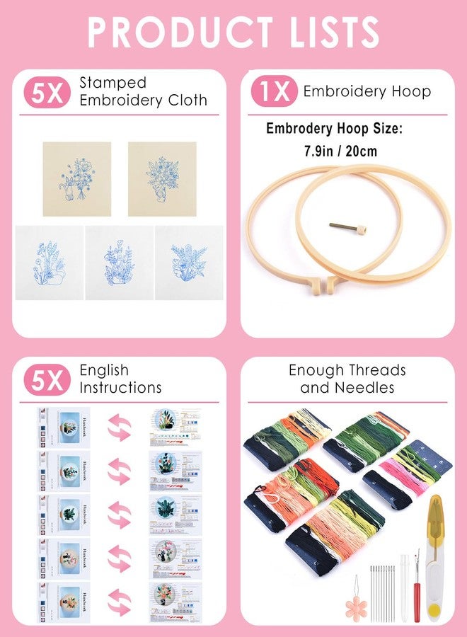 TINDTOP Embroidery Kit for Adults, Embroidery Kit for Beginners Include Embroidery Cloth Hoops Threads for Craft Lover Hand Stitch with Embroidery Skill Techniques (Black Cat) - Image 2