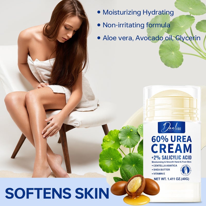 Danliss 60% Urea Hand and Foot Repair Stick 40g, 2% Salicylic Acid for softening calluses and cracked heels - Image 2