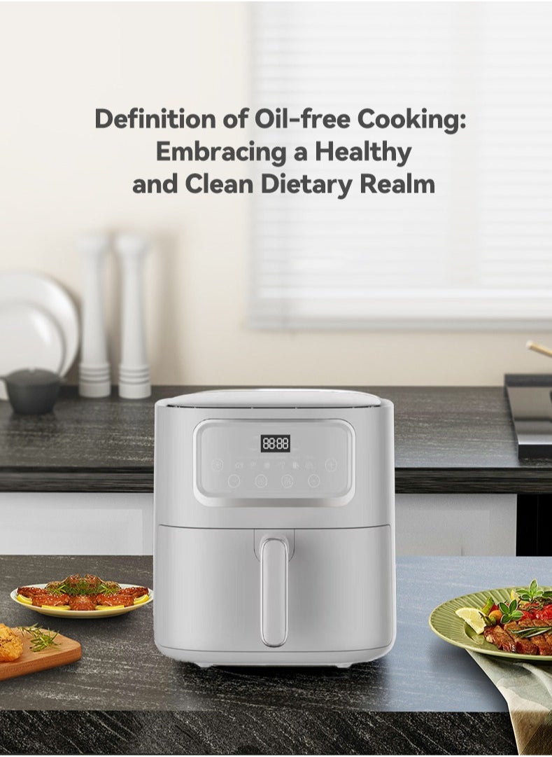 SILVER CREST Stainless Steel Smart Air Fryer, Home Oven, Touch Electric Fryer for Frying, Grilling, Broiling, Baking and Baking 10l 1400W White  - Image 5