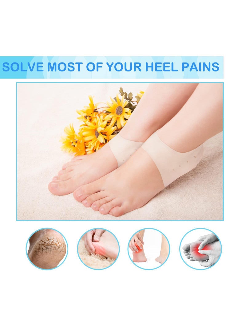 Sweet seven Silicone Heel Cups - 4 Pairs of Heel Protectors for Pain Relief, Cracked Heels, Spurs, and Fasciitis - Unisex Gel Heel Pads - Perfect Stocking Stuffers for Men and Women - Image 4