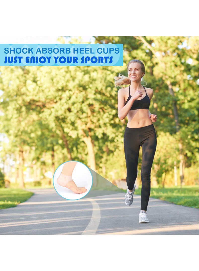 Sweet seven Silicone Heel Cups - 4 Pairs of Heel Protectors for Pain Relief, Cracked Heels, Spurs, and Fasciitis - Unisex Gel Heel Pads - Perfect Stocking Stuffers for Men and Women - Image 2