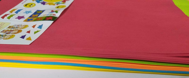 OFIXO 100 pcs Sheets A4 Size Origami Paper Double Sided Colored Craft Square Assorted DIY Folded Paper Craft Tools - Image 2