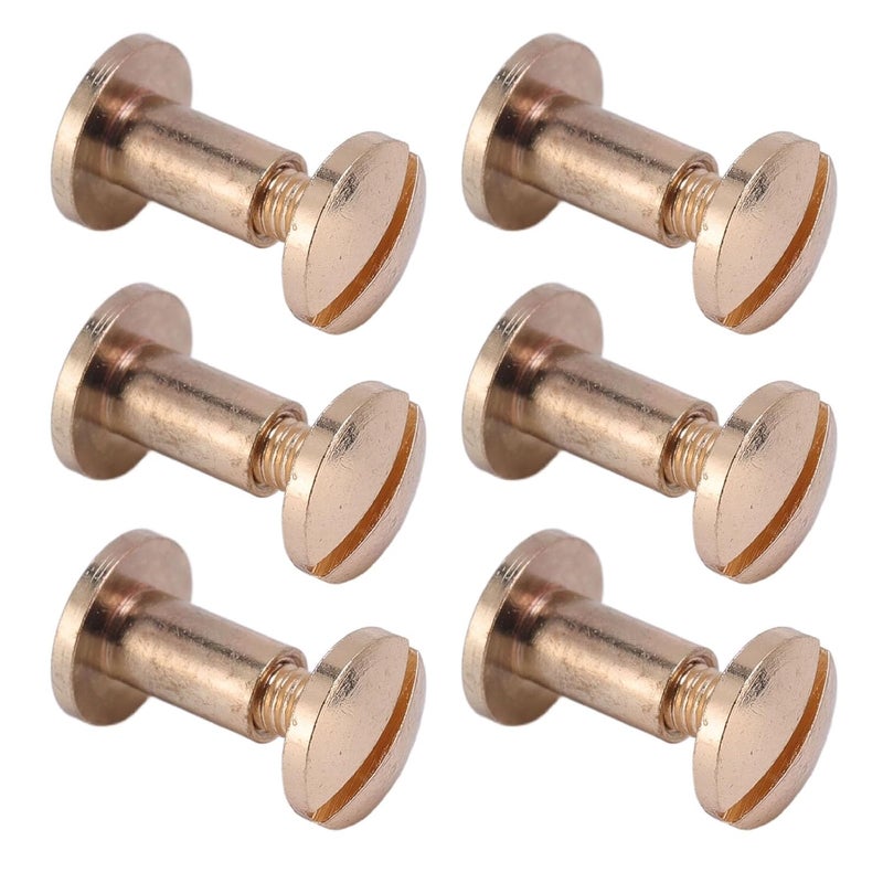 20 Sets Book Binding Screws, Light Gold Chicago Screws Assorted Kit for Leathercraft: 8 x 7mm Rivets with 8 x 5mm Screws, Ideal for DIY Belts, Handbags - Image 1