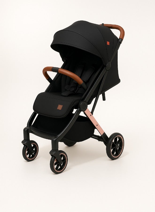 kidilo Travel and Hiking Stroller, Lightweight and Easy to Fold - Black with bag  code (k868)  ( Stroller weight 7.2 KG ) - Image 1