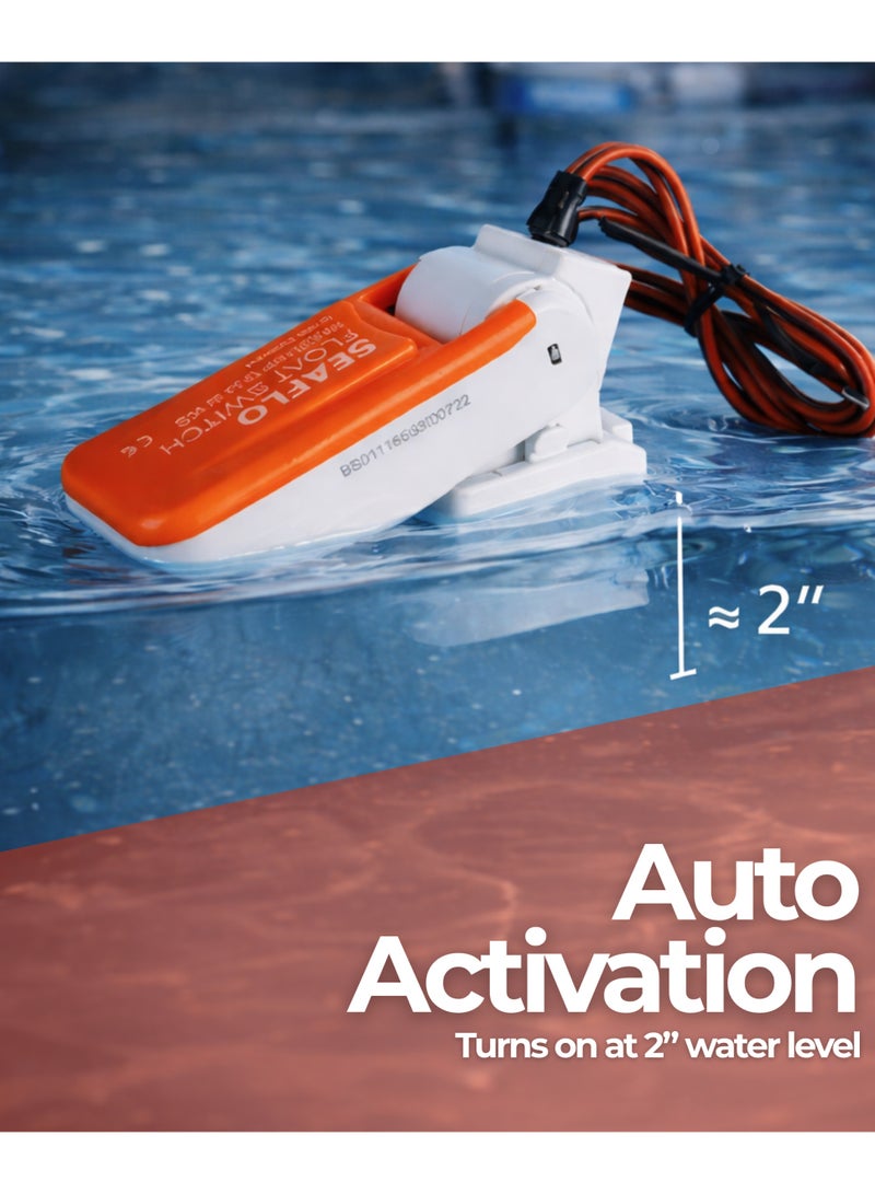 SEAFLO 01 Series Bilge Pump Float Switch 12-24-32V Marine Automatic Water Level Switch 20A - Image 3