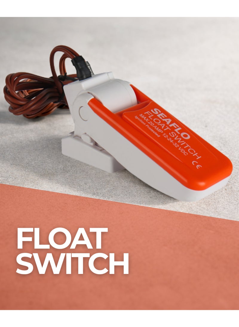 SEAFLO 01 Series Bilge Pump Float Switch 12-24-32V Marine Automatic Water Level Switch 20A - Image 1