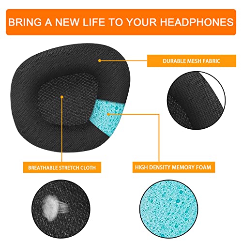 G GVOEARS Replacement Ear Pads Cushions for Corsair Void & Corsair Void PRO RGB Wired/Wireless Gaming Headsets with Black Mesh Fabric, Memory Foam - Image 5