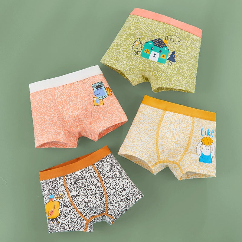 3D version of boys underwear cotton childrens boxers Korean childrens clothing boxers small, medium and large childrens cartoon boy underwear 4-2030D - Image 4