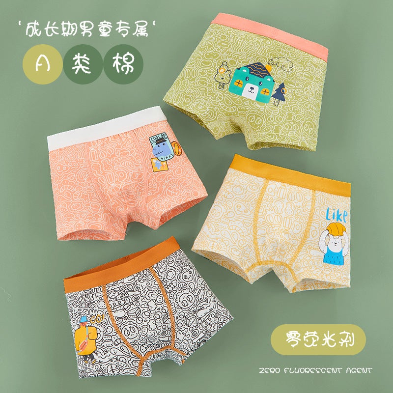 3D version of boys underwear cotton childrens boxers Korean childrens clothing boxers small, medium and large childrens cartoon boy underwear 4-2030D - Image 3