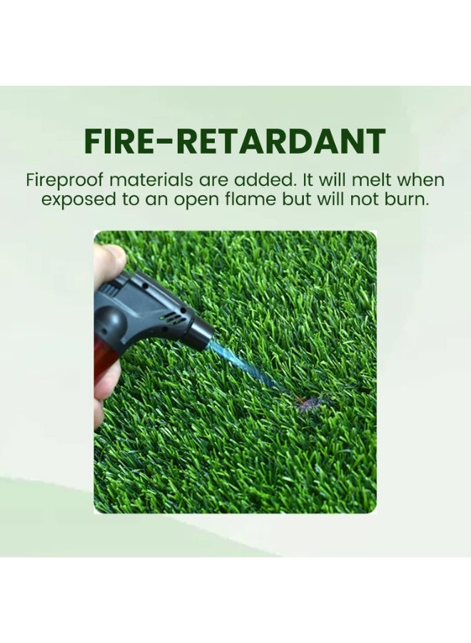 Meetion Artificial Grass Carpet,0.5m(50cm) x 1m(100cm) Realistic Fake Grass Soft,Comfortable,Grass Pad Rugs for Garden Indoor Outdoor Lawn Decoration - Image 3