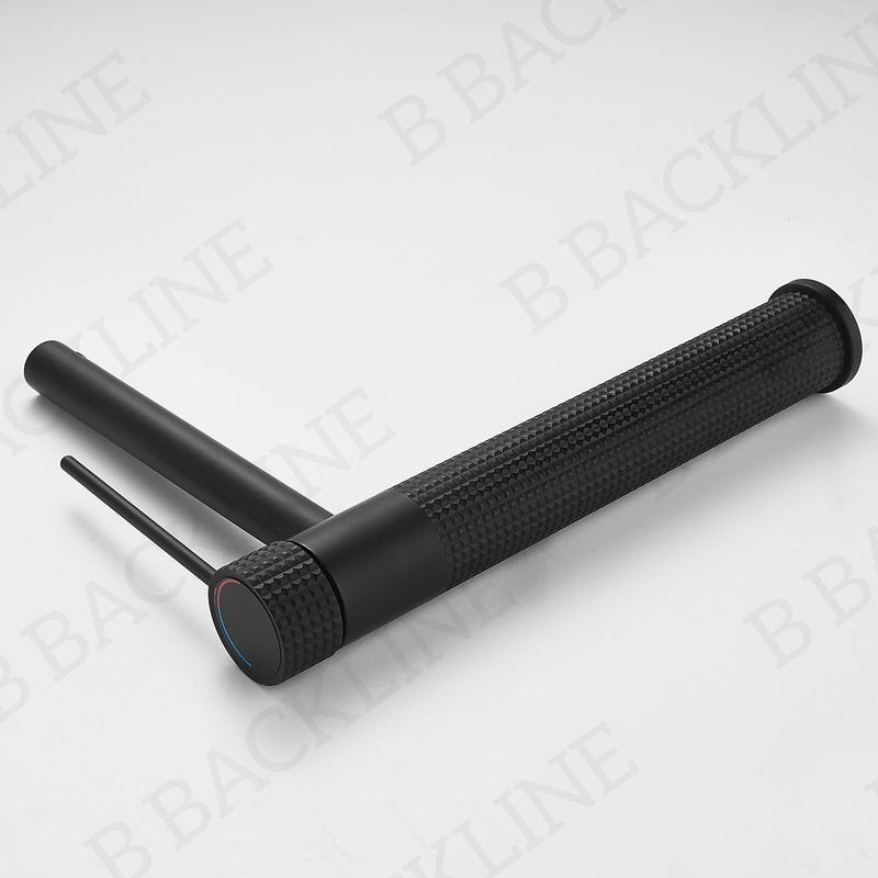 B BACKLINE Brass Basin Mixer Tap | Bathroom Basin Faucet | Pillar Tap For Basins | Hot & Cold Wash Basin Taps | Mixer Tap For Bathroom & Livingroom (Black Matt) - Image 5