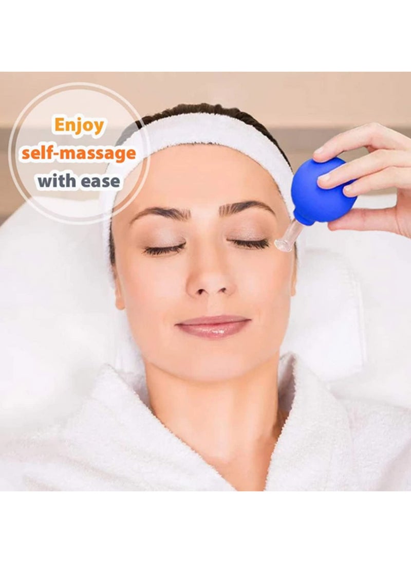 4pcs Health Massage Vacuum Cupping Cups Set - Anti-Cellulite Chinese Therapy Face & Body Cupping Kit with Rubber Head & Glass Cups - Image 3