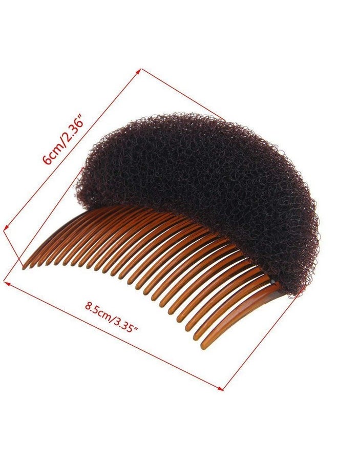 Wendy Mall 2PCS (1Black+1Brown) Bump Up Volume Hair Inserts Comb Hair Styling Tool Bumpits Bouffant Donut Bun Maker Hair Accessories  - Image 4