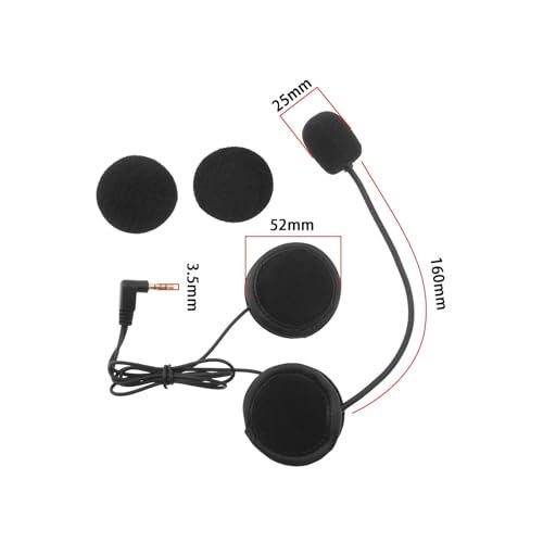 Micro Traders ميكروفون سماعة خوذة المتداولين الصغيرة سماعة رأس كابل صلب خوذة سماعة رأس 3.5 مم خوذة دراجة نارية نظام الاتصال الداخلي للخوذة V4 V6 - Image 4