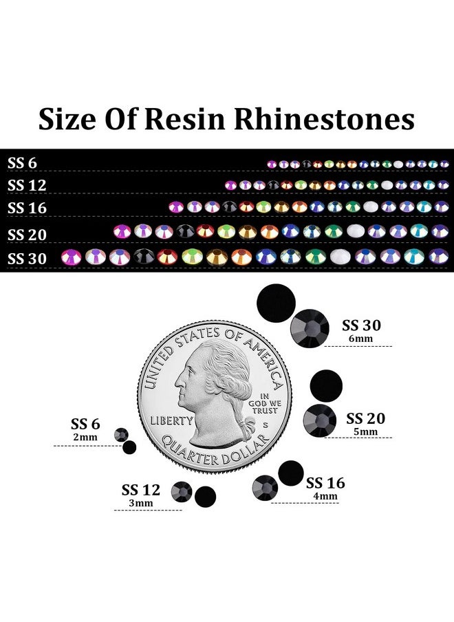 BELLEBOOST 8000Pcs 3Mm Resin Rhinestones Bulk, Black Flatback Round Jelly Rhinestones Bedazzling Non Hotfix Crystal Gems Large Quantity Wholesale For Diy Crafts Clothes Bottles Tumblers Face Makeup Manicure  - Image 2