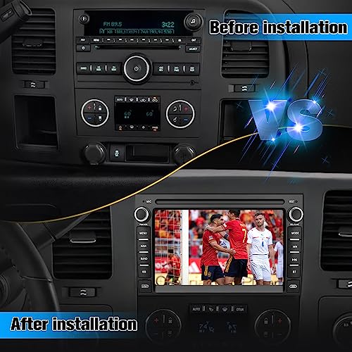 AWESAFE Car Stereo for Chevrolet Chevy Silverado/GMC Sierra Yukon Tahoe/Buick, Touch Screen Radio Wireless Carplay Android Auto with Bluetooth AM FM GPS Navigation - 2G Ram 32G ROM - Image 3