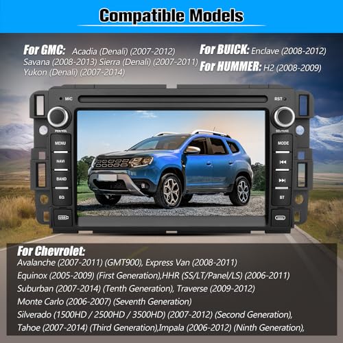 AWESAFE Car Stereo for Chevrolet Chevy Silverado/GMC Sierra Yukon Tahoe/Buick, Touch Screen Radio Wireless Carplay Android Auto with Bluetooth AM FM GPS Navigation - 2G Ram 32G ROM - Image 2