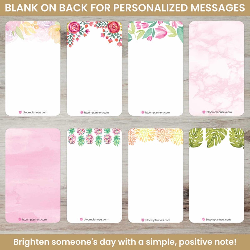 bloom daily planners Encouragement Card Deck - Cute Inspirational Quote Notecards - Set of Thirty 2" x 3.5" - Assorted Designs - Image 3