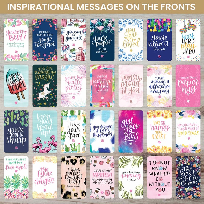 bloom daily planners Encouragement Card Deck - Cute Inspirational Quote Notecards - Set of Thirty 2" x 3.5" - Assorted Designs - Image 2