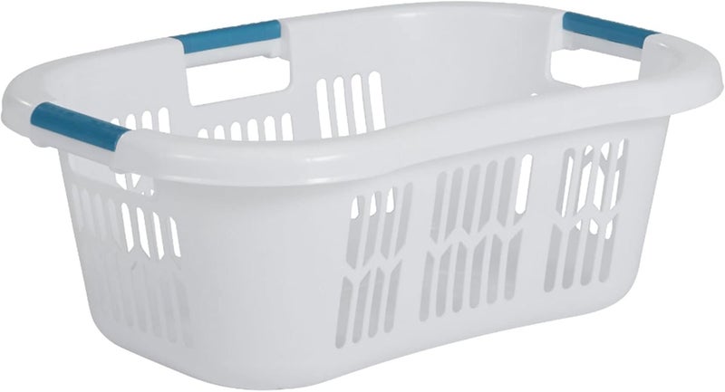 Rubbermaid XL Hip-Hugger Laundry Basket, 2.1-Bushel, White - Image 1