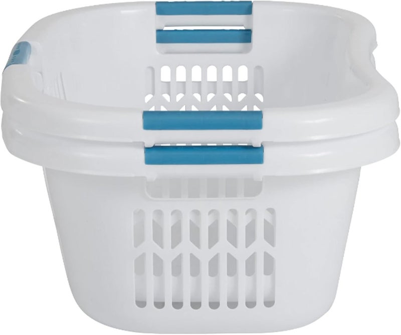Rubbermaid XL Hip-Hugger Laundry Basket, 2.1-Bushel, White - Image 3