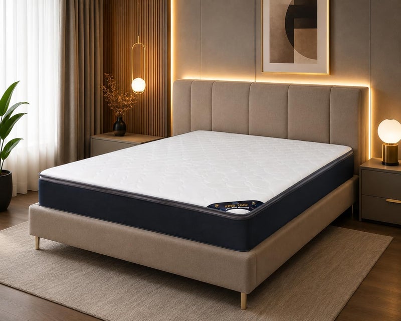  البيت الماسي للاثاث  مرتبة كينغ توب من دايموند هاوس موديل إماراتي بطبقة لباد رغوي مضغوط، مقاس 15 سم × 90 سم × 190 سم - Image 1