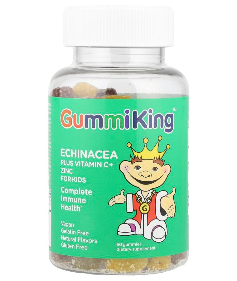 Echinacea Plus Vitamin C+ Zinc for Kids Strawberry Orange Lemon Grape Cherry and Grapefruit 60 Gummies