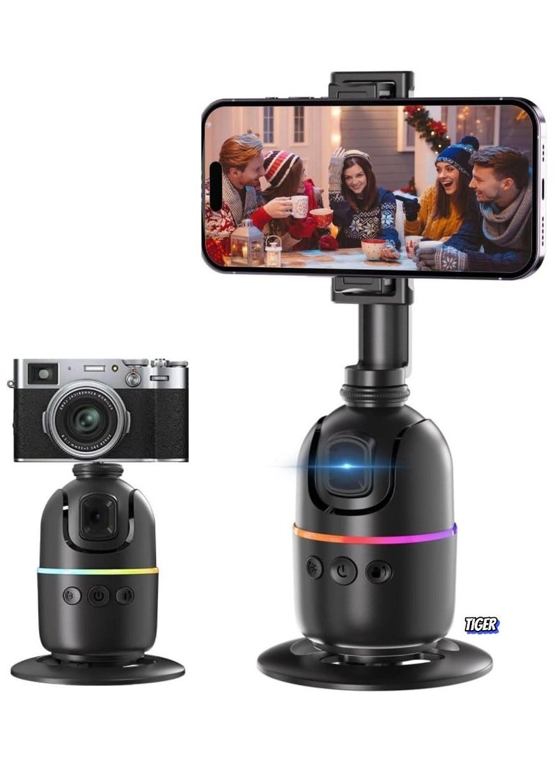 TIGER 360° Rotation Smart Phone Holder with Auto Face Tracking – Gesture Control, No App Needed for Vlogging, Streaming, TikTok, Video Shooting – Universal Compatibility, Stable & Hands-Free Operation - Image 1