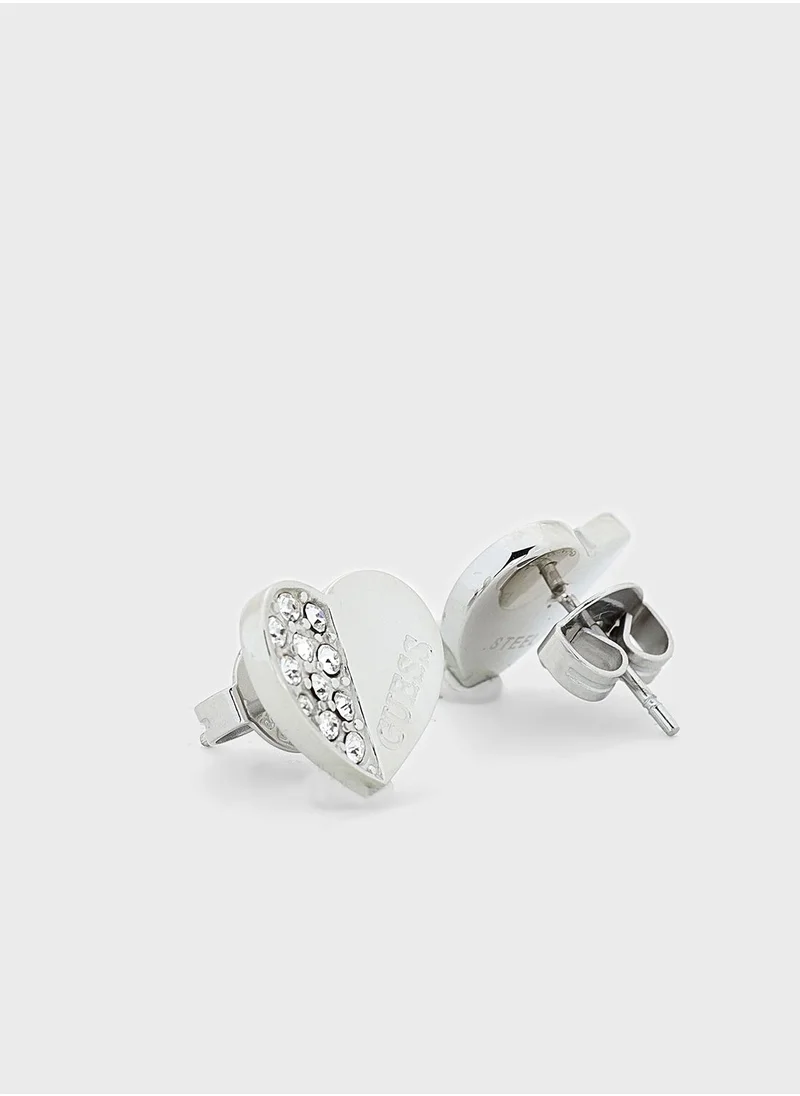 GUESS Heart Stud Earrings