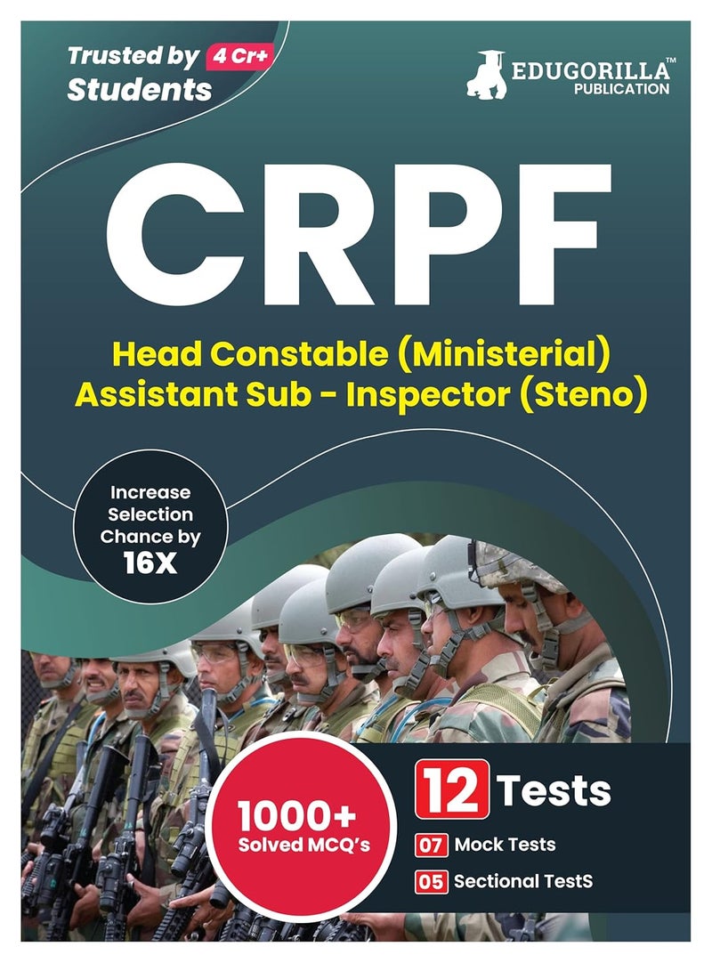 CRPF Head Constable (Ministerial) & ASI (Steno) Exam 2024 (English Edition) - 7 Full Length Mock Tests and 5 Sectional Tests with Free Access to Online Tests  - Image 1