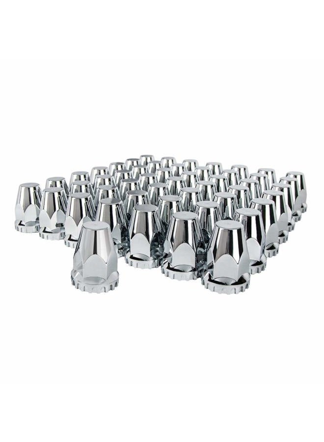 United Pacific 10064CB 33mm x 2-3/4" Chrome Plastic Original Nut Covers - Thread-On (Box of 60) - Image 1