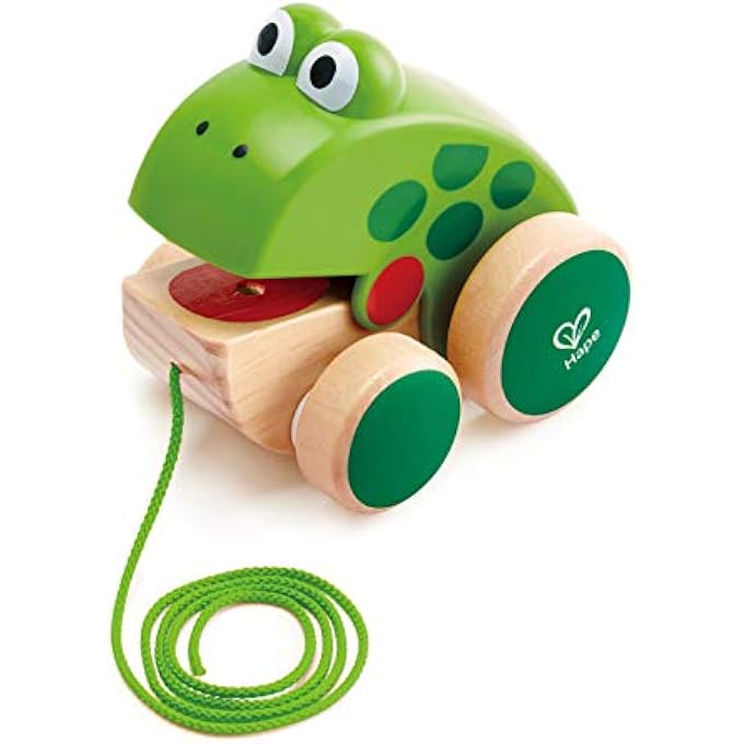 WOODEN PULL-ALONG TOY FOR TODDLERS MONTESSORI PULL TOY, ECO-FRIENDLY WOODEN FROG ANIMAL WALKING FOR BABIES 12 MONTHS+, EDUCATIONAL FINE MOTOR SKILL DEVELOPMENT, NON-TOXIC SAFE KIDS GIFT - Image 2