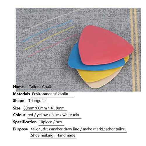 CampTek Tailors Chalk & Fabric Markers for Quilting - 10PCS Tailor's Chalk, 4PCS Heat Erasable Pens with 4 Refills, 3 PCS Sewing Fabric Pencils - Image 2