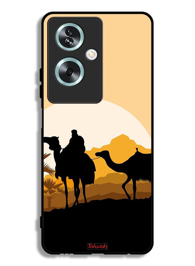 Tolwak Oppo A79 Protective Case Cover Camels In Desert Art - Image 1