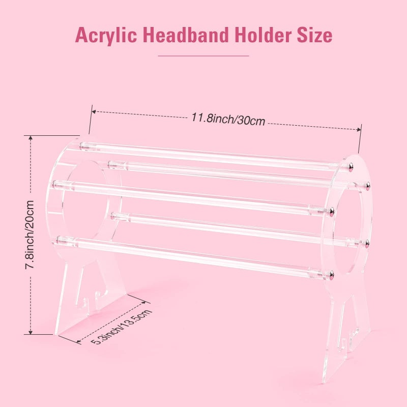 Suneerplay Headband Holder Clear, Acrylic Headband Organizer, Headband Holder Organizer, Headband Display Stand, Headband Storage Stand, Hairband Stand for Women and Girls - Image 3