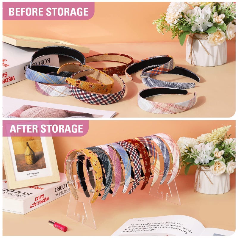 Suneerplay Headband Holder Clear, Acrylic Headband Organizer, Headband Holder Organizer, Headband Display Stand, Headband Storage Stand, Hairband Stand for Women and Girls - Image 2