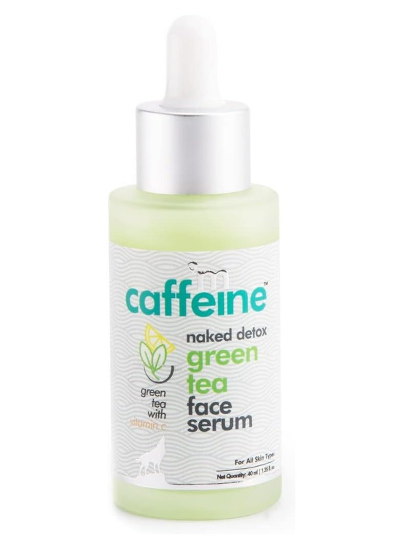 MCaffeine MCaffeine Naked Detox Green Tea Face Serum with Vitamin C & Hyaluronic Acid | Paraben & Mineral Oil-Free | Deep Hydration for All Skin Types (40ml)  - Image 1
