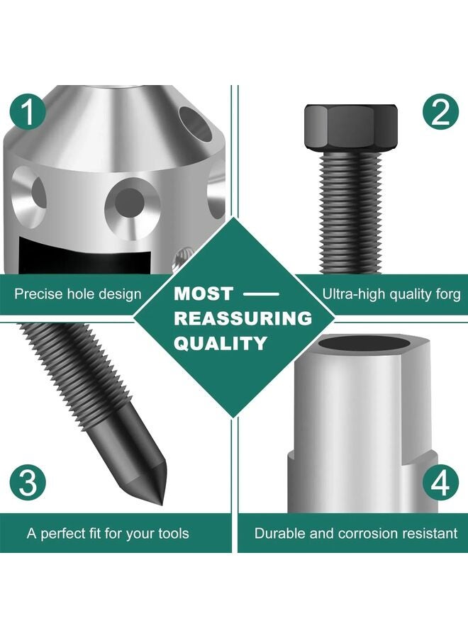 ساحب عجلة منفاخ شفرات المروحة، 10 قطع بديلة احترافية لشفرات المروحة، ساحب شفرات مروحة متين لمحرك سير 5/8 بوصة ومحرك دفع مباشر 1/2 بوصة أو أقل. أعمدة - Image 3