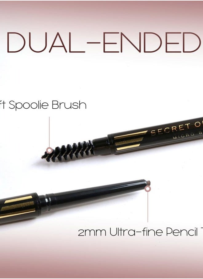 EBIN NEW YORK Micro Brow Pencil Natural Black | Ultra-Thin Tip for Precise Hair-Like Strokes | Defines Brows | Soft Smudging Brush | Water-Resistant & Cruelty-Free  - Image 4