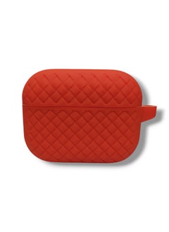 Generic AirPods Pro Silicone Case with Stylish Ribbed Design - Red  - Image 1