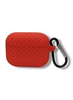 Generic AirPods Pro Silicone Case with Stylish Ribbed Design - Red  - Image 2