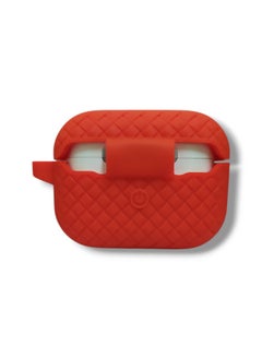 Generic AirPods Pro Silicone Case with Stylish Ribbed Design - Red  - Image 3