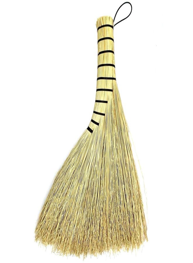 Bodundirect Corn Mini Whisk Broom Dust Brush Home Office Cleaning Tool 100% Handmade for Floor Cleaning Sweeping Outdoor Car Porch Debris Dust Dirt Driveways Sidewalks Halloween (Black Knot) - Image 1