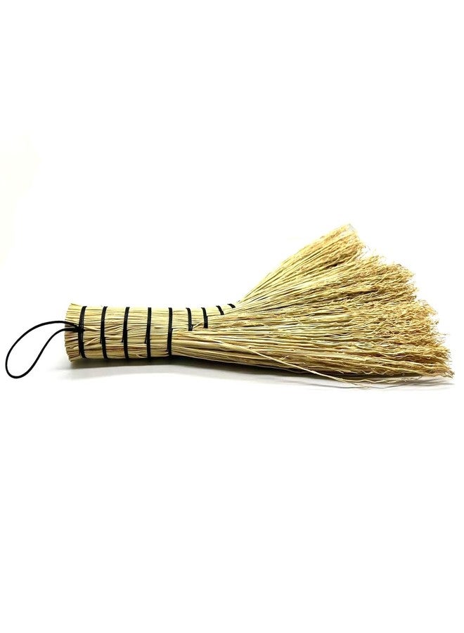 Bodundirect Corn Mini Whisk Broom Dust Brush Home Office Cleaning Tool 100% Handmade for Floor Cleaning Sweeping Outdoor Car Porch Debris Dust Dirt Driveways Sidewalks Halloween (Black Knot) - Image 2