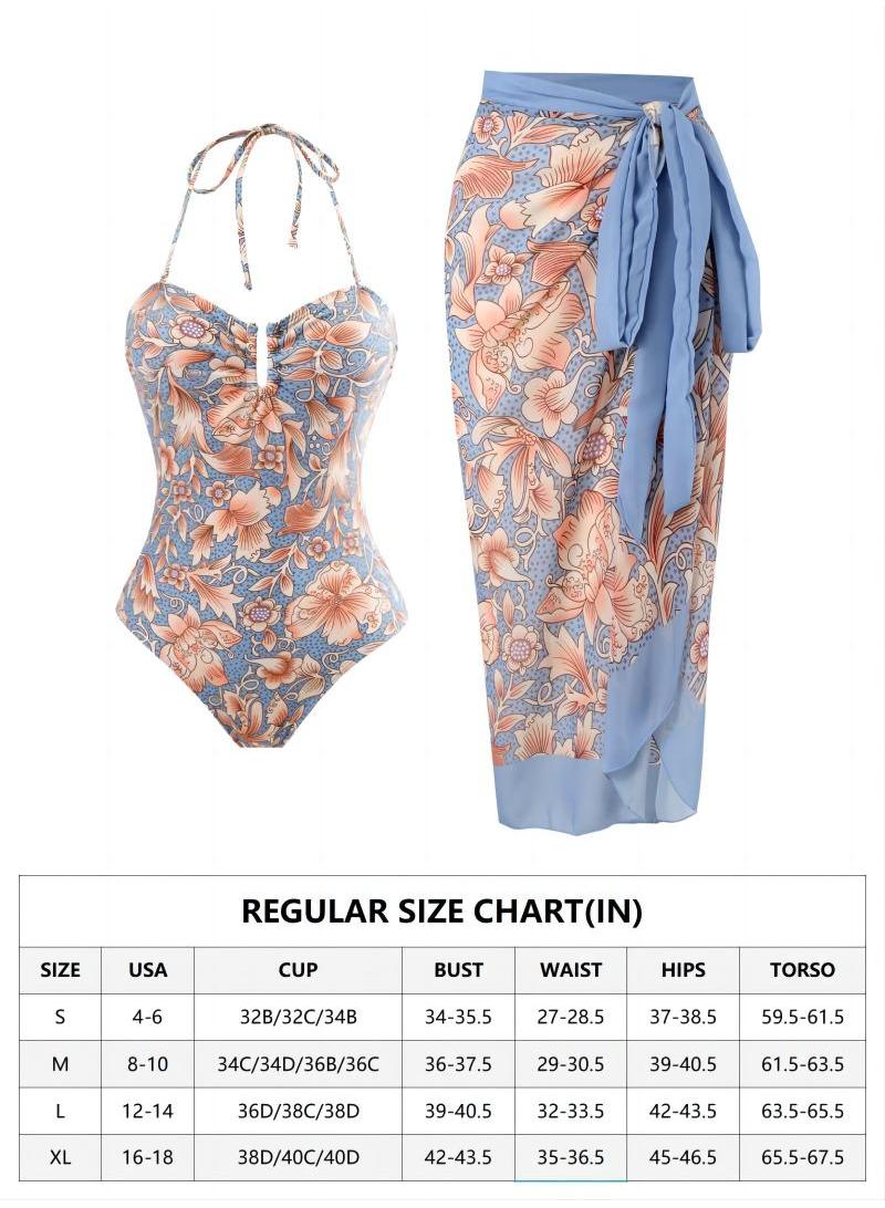 2-Piece Women Swimsuit with Skirt Holiday Beach Dress Female Retro Swimwear Vintage Surf Wear Summer - Image 2